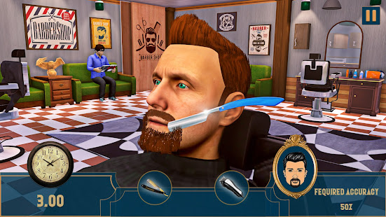 Barber Shop Hair Cutting Games Varies with device APK screenshots 14