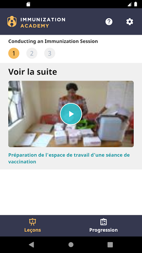 Immunization Academy IA Learn Screen 3