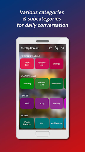 Android application StepUp -Learn Korean easily screenshort