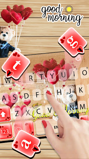 Romantic Bear Keyboard Backgro Screen 2