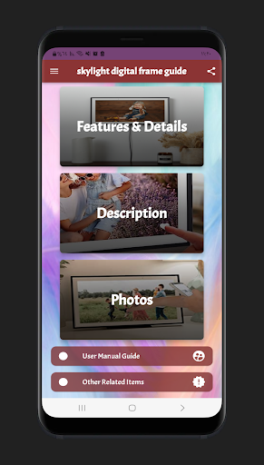Android application skylight digital frame guide screenshort