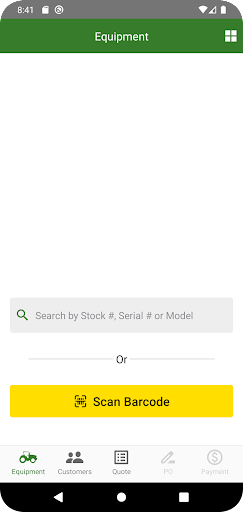 Screenshot of John Deere Quick Sale