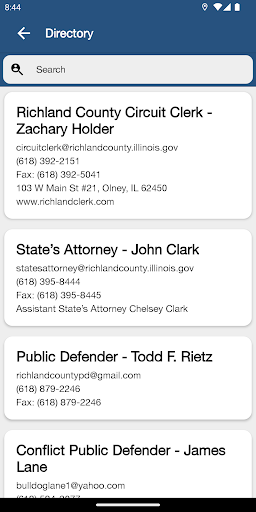 Richland County Circuit Clerk Screen 2