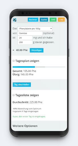 Android application Phe Rechner screenshort