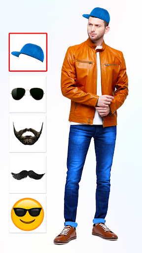 Men Leather Coat Photo Editor Screen 2