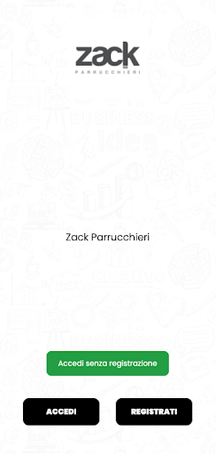 Android application Zack Parrucchieri screenshort