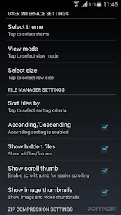 AndroZip File Manager Screenshot