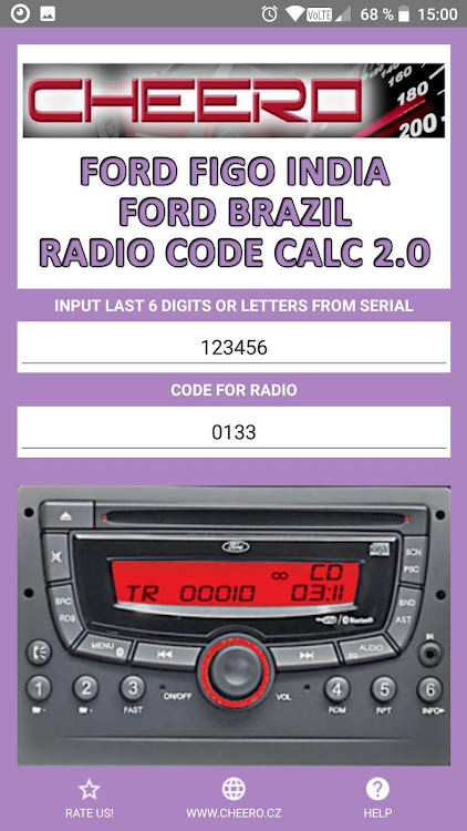 RADIO CODE for FORD FIGO INDIA - 1.0.3 - (Android)
