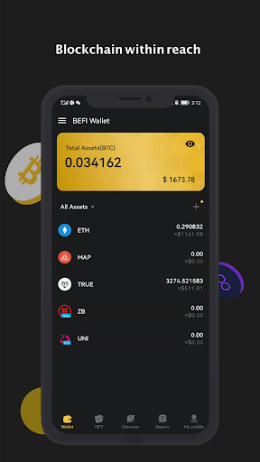 Android application BeFi - Web3.0 Wallet screenshort