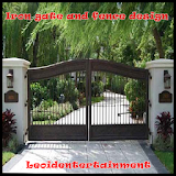 iron gate and fence design icon