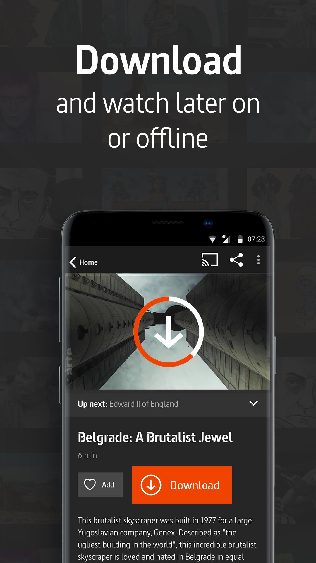 Android application ARTE screenshort