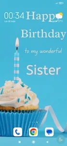 С днем ​​рождения сестринские