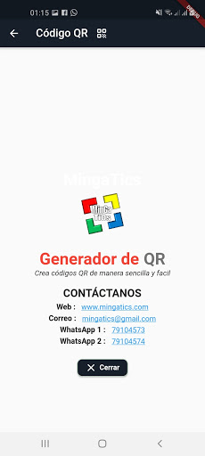 Generador QR Screen 2