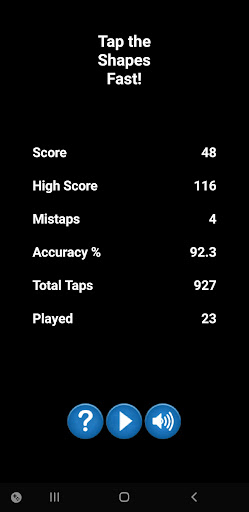 20 Second Tap the Shapes Fast Screen 3