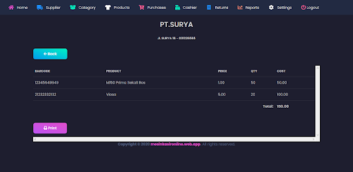 Aplikasi kasir toko penjualan grosir eceran - lava