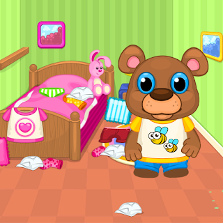 Happy Bear: Cleaning the house apk