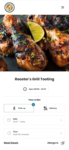 Android application Rooster's Grill Tooting screenshort