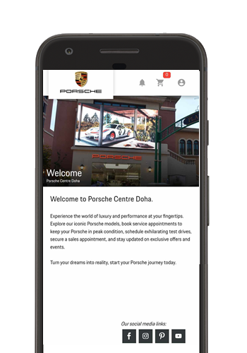 Android application Porsche Qatar screenshort