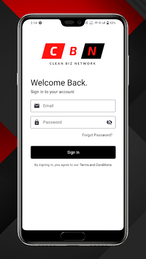 Android application Clean Biz Network Member App screenshort