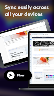 Opera browser beta with AI Screenshot