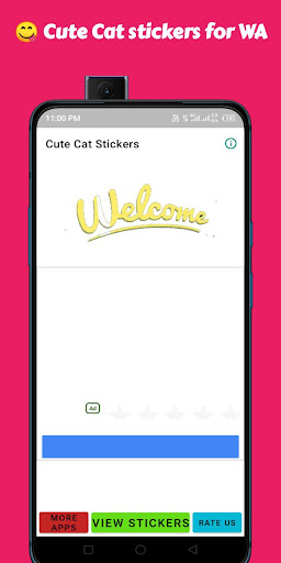 Android application Cute Cat Stickers for WA screenshort