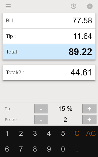 Screenshot of Tip Calculator - Split Bill