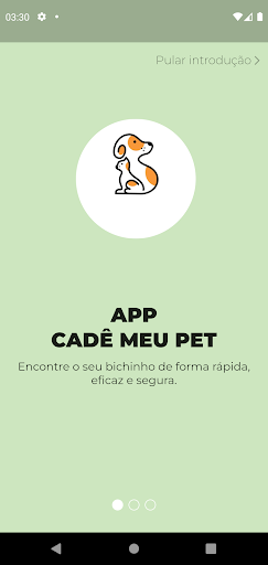 Android application Cadê Meu Pet screenshort