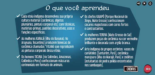 Android application Arte e cultura indígena screenshort