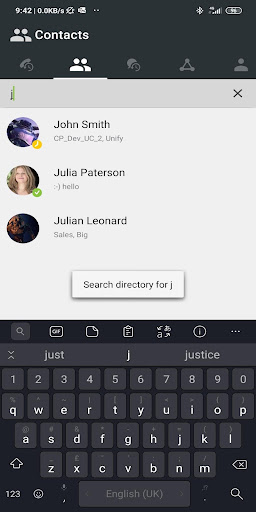 OpenScape Mobile Pro Screen 3
