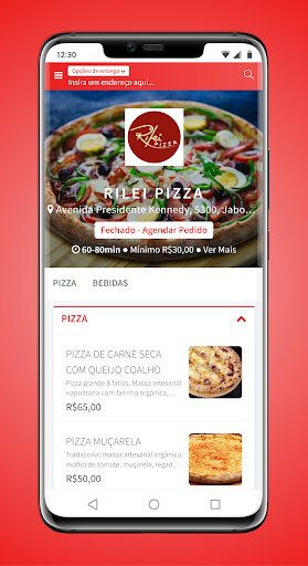 Android application Rilei Pizza screenshort