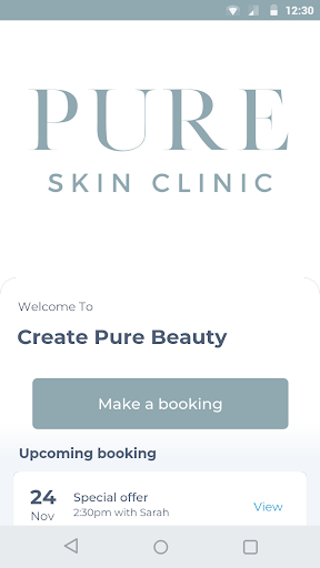 Android application Create Pure Beauty screenshort