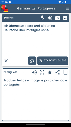 Portuguese German Translator screenshot 2