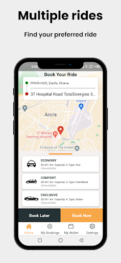 Android application iReach Cab screenshort