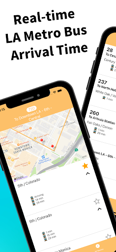 Android application Los Angeles Metro Bus Time screenshort
