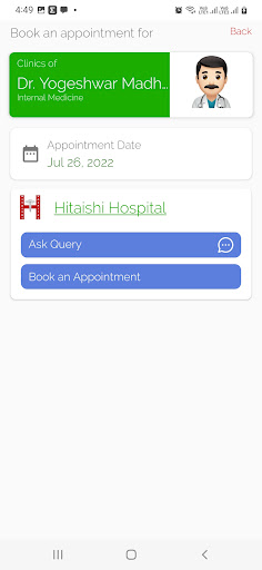 Hitaishi Hospital Screen 2