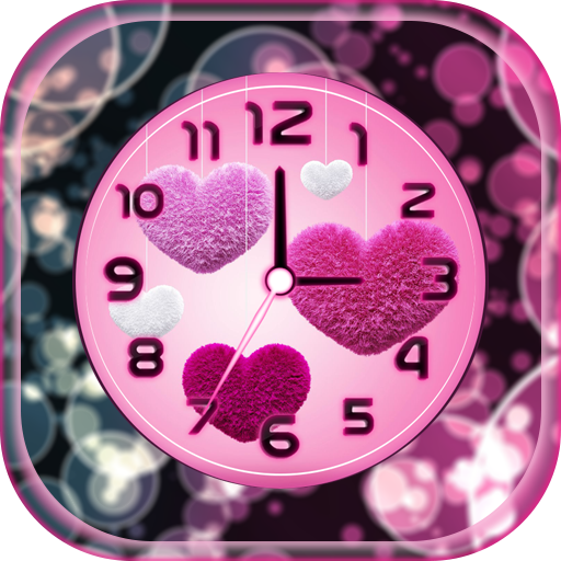 Pink Clock Live Wallpaper logo