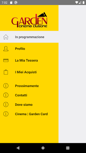 Android application Garden Cinema Clusone screenshort