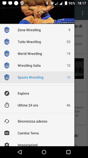 Android application Wrestling Notizie screenshort