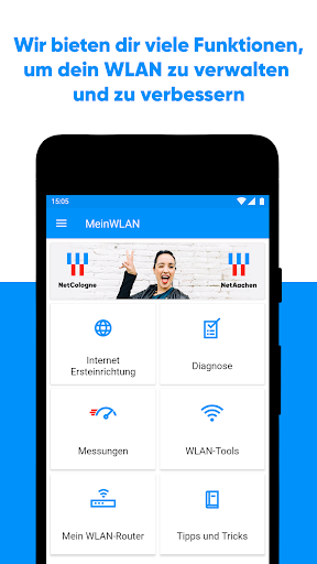 Android application MeinWLAN - besser online screenshort