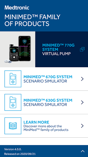 Android application MiniMed™ Virtual Pumps App screenshort