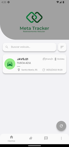 Android application Meta Tracker Rastreamento Vc. screenshort