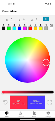 Android application RGB Color App screenshort