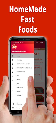 Android application HomeMade Fast Foods screenshort