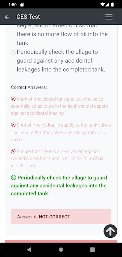 Android application Oil tankers CHaS Operational screenshort