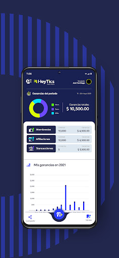 Android application Heytics Partner screenshort
