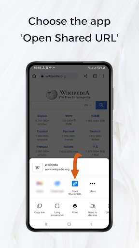 Open Shared URL Screen 2