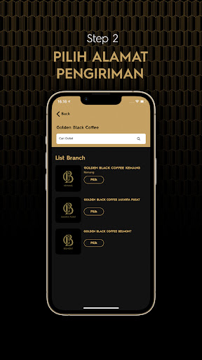 Golden Black Coffee Screen 2