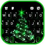 Neon Green Christmas Keyboard Background Apk