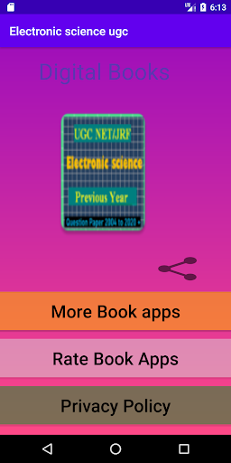 Android application Electronic Science - UGC NET screenshort