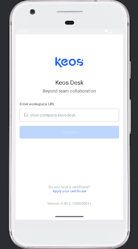 Android application Keos Desk App screenshort